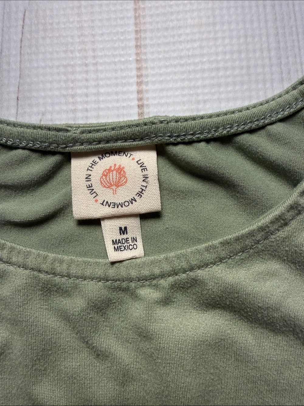 High-Neck Olive Green Crop Top - Sleeveless Casual Tank - Picture 3 of 4